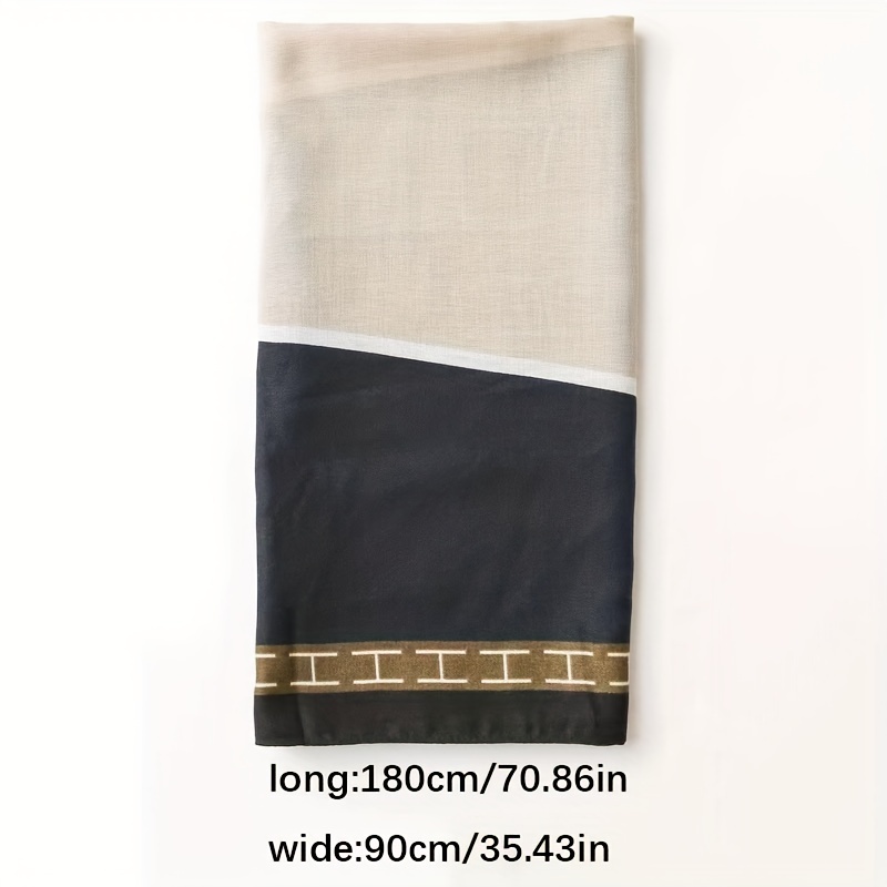 Chinese Style Scarf Leaves Pattern Long Breathable Shawl Wraps