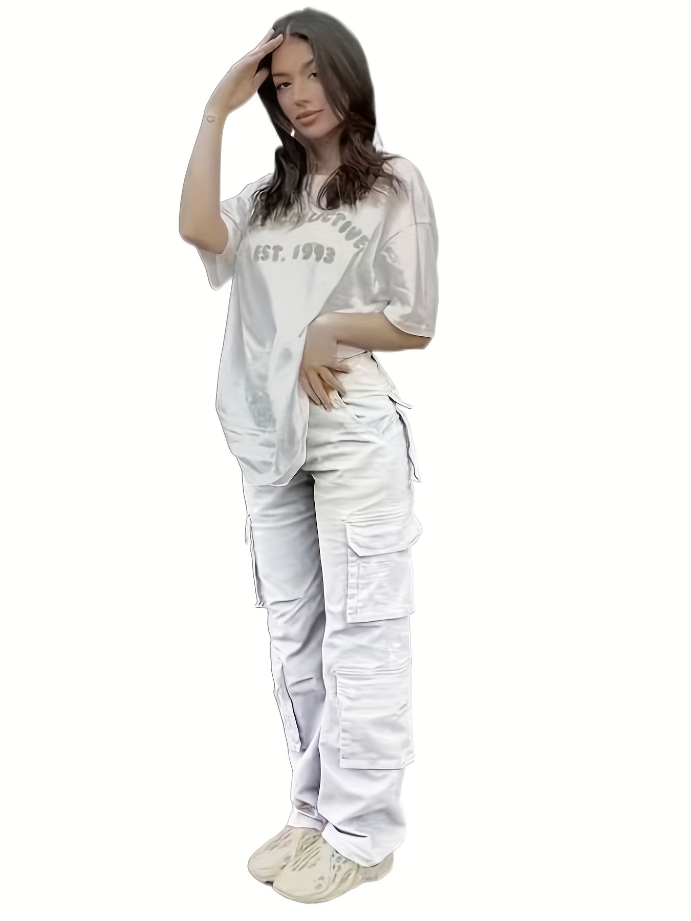 Fashion Cargo Pants for Teen Girls Cool Trousers Loose Style Kids Cotton  Solid Color Pants For
