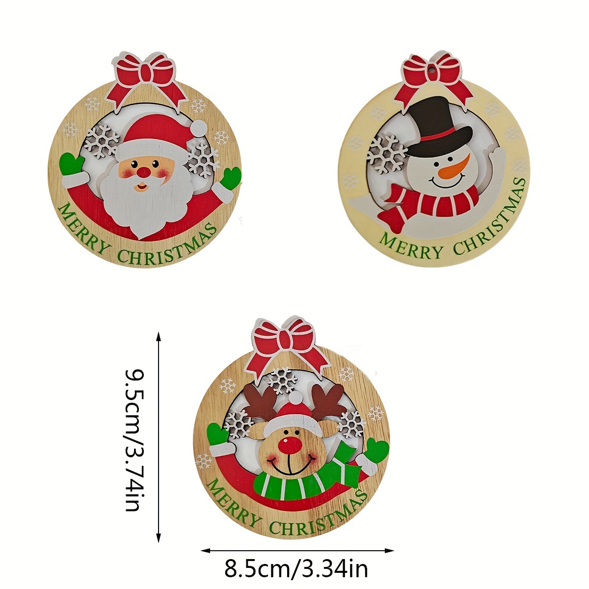 Christmas Tree Decorations Santa Claus Snowman - Temu