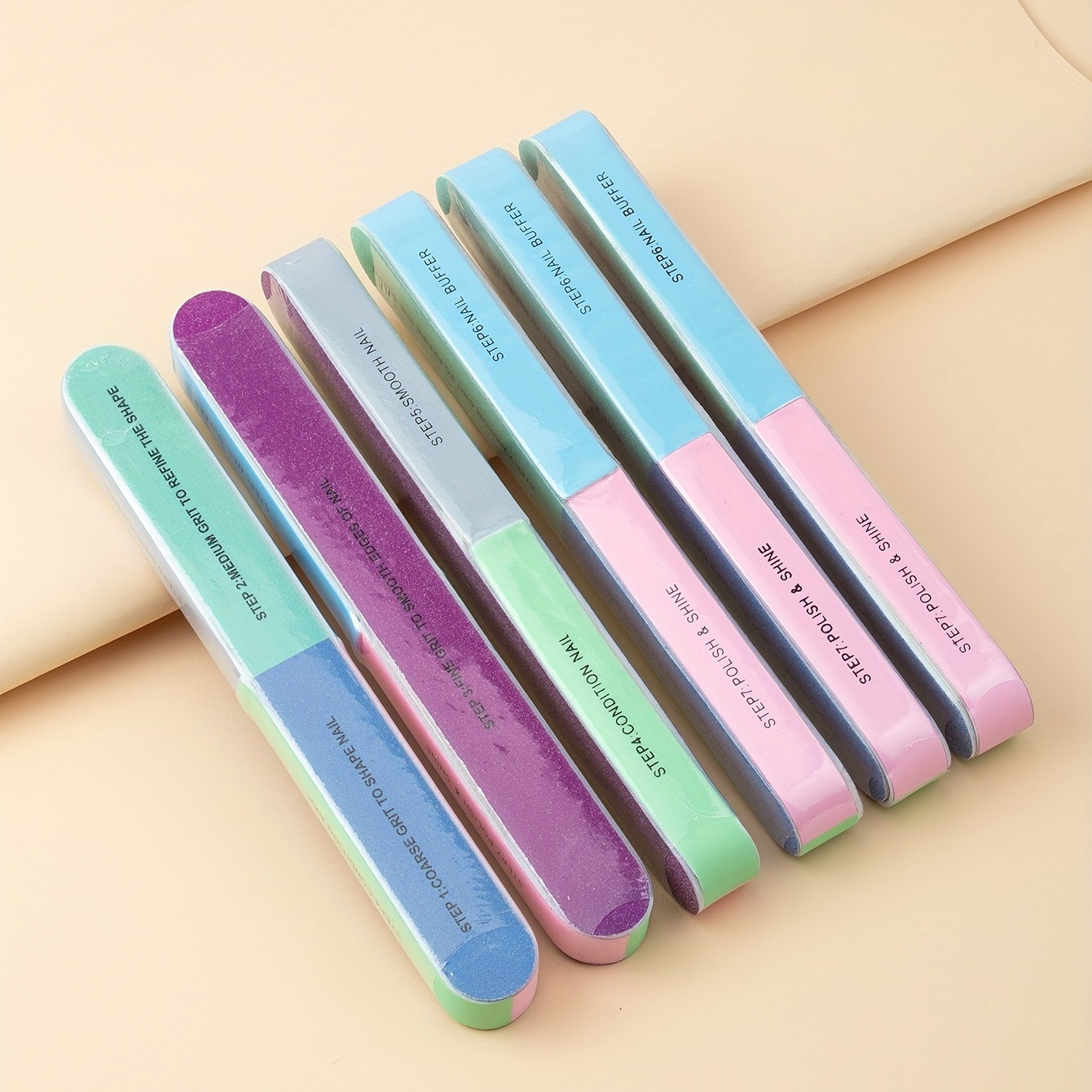 

Achieve Effortless Shine: 12-pcs/6-pcs Professional Nail Buffer Set, Hypoallergenic - Perfect For Acrylic & Natural Nails