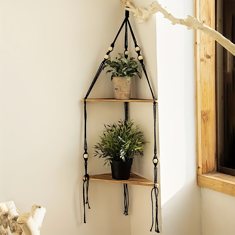 Hanging Wall Shelves swing Rope Floating Shelf 3 Tier - Temu