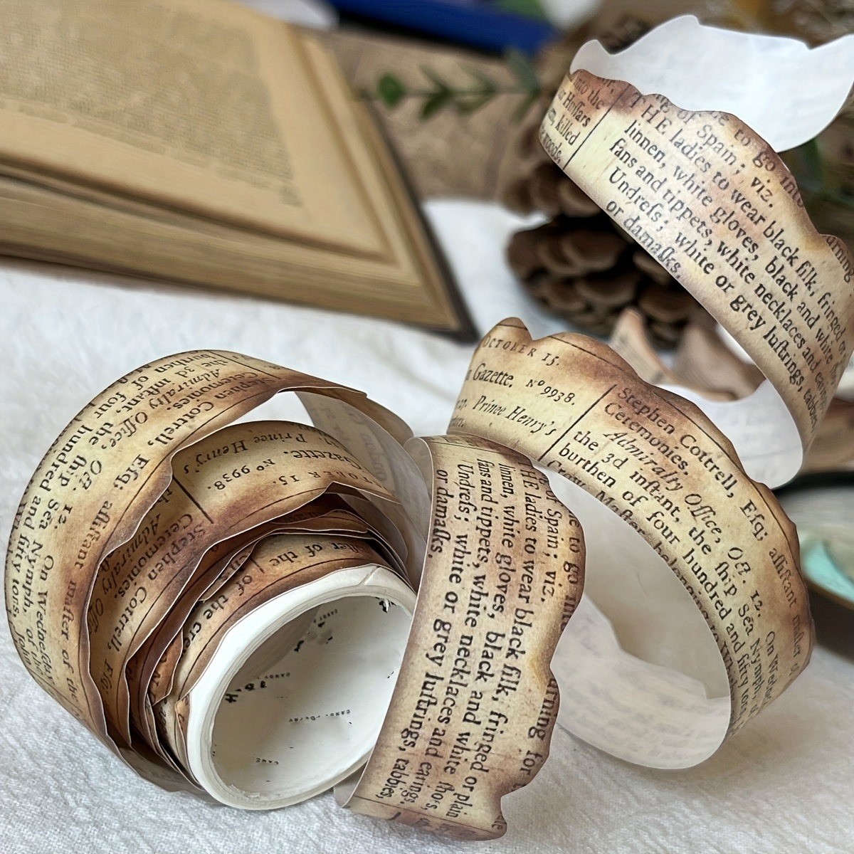 

Vintage Washi Tape Splinter Series Vintage Caramel Clipping Special-shaped Burned Irregular Edge Diy Hand Account Circulation Stickers Hand Account Collage Tape