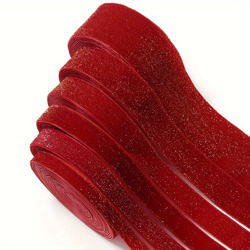 Christmas Ribbon Red Brilliant New Year Velvet Ribbons 5 - Temu