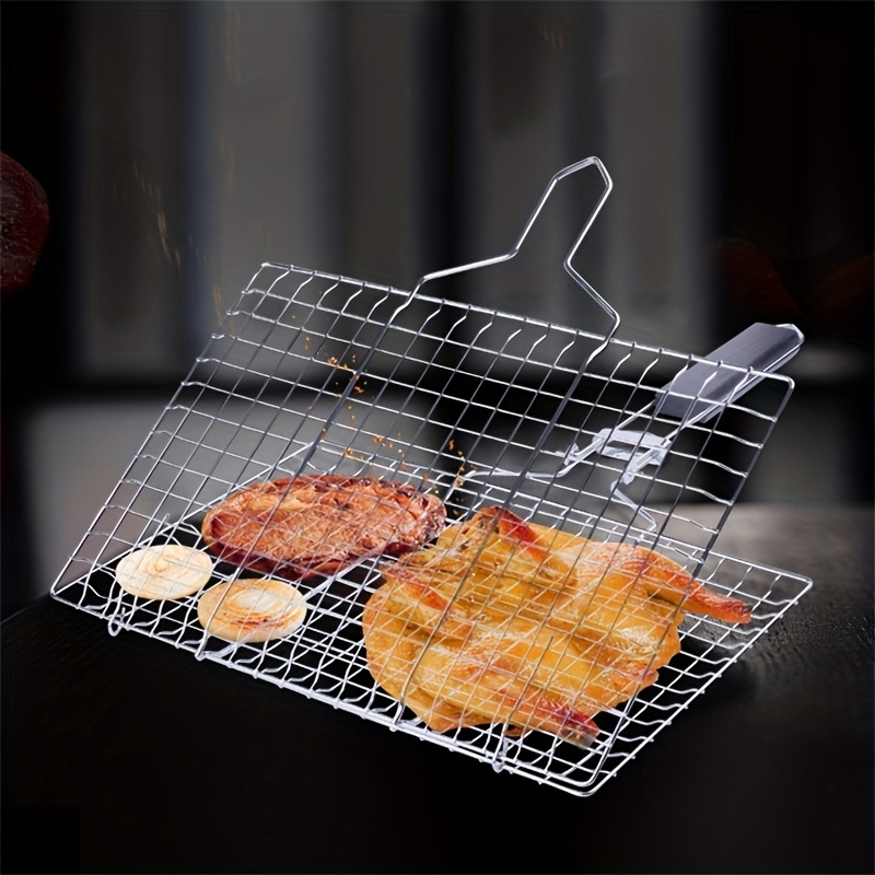 Stainless Steel Barbecue Net Grill Fish Clip Commercial Grid - Temu