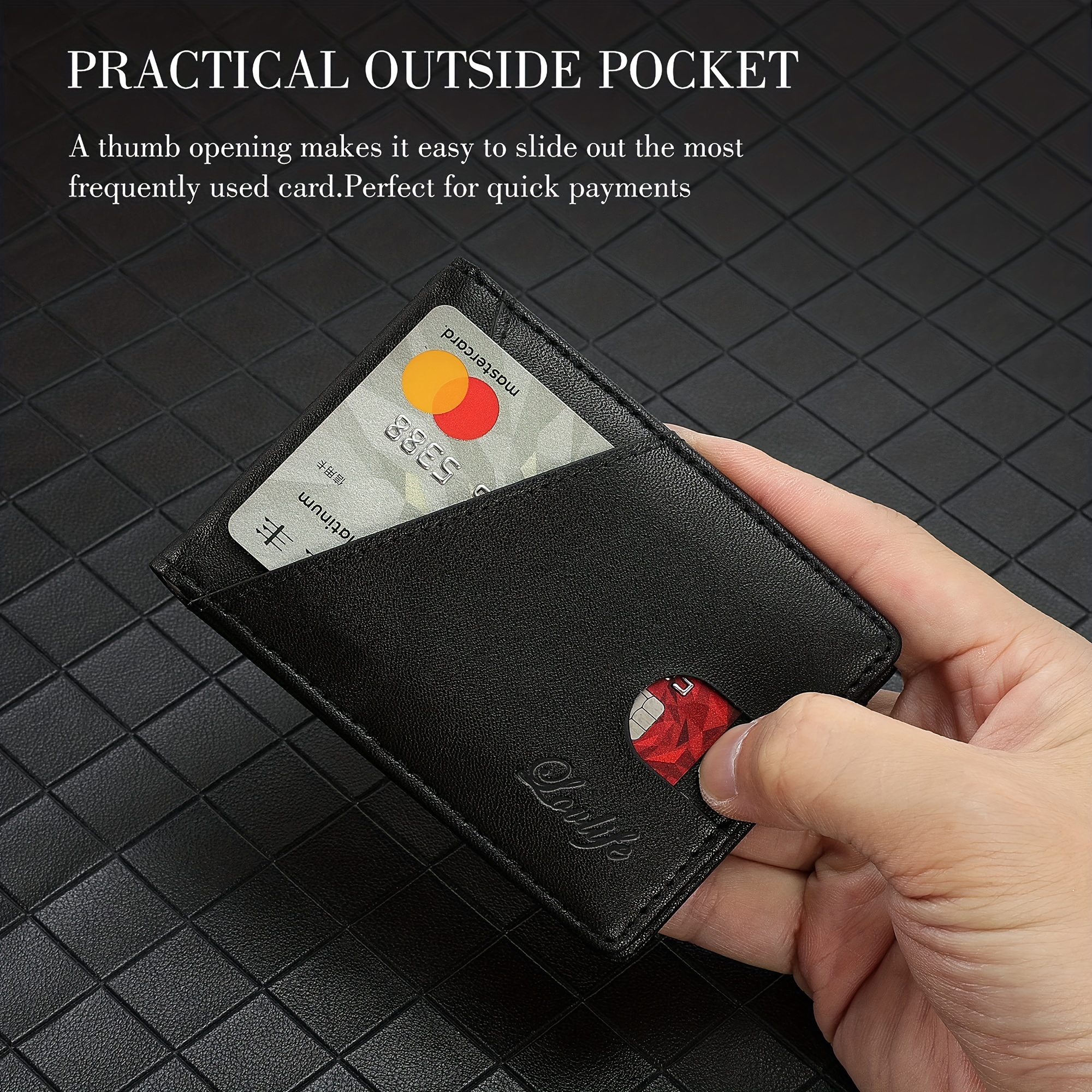 Men's Small Portable Money Clip Multi-card Card Case Bifold Card Holder -  Temu