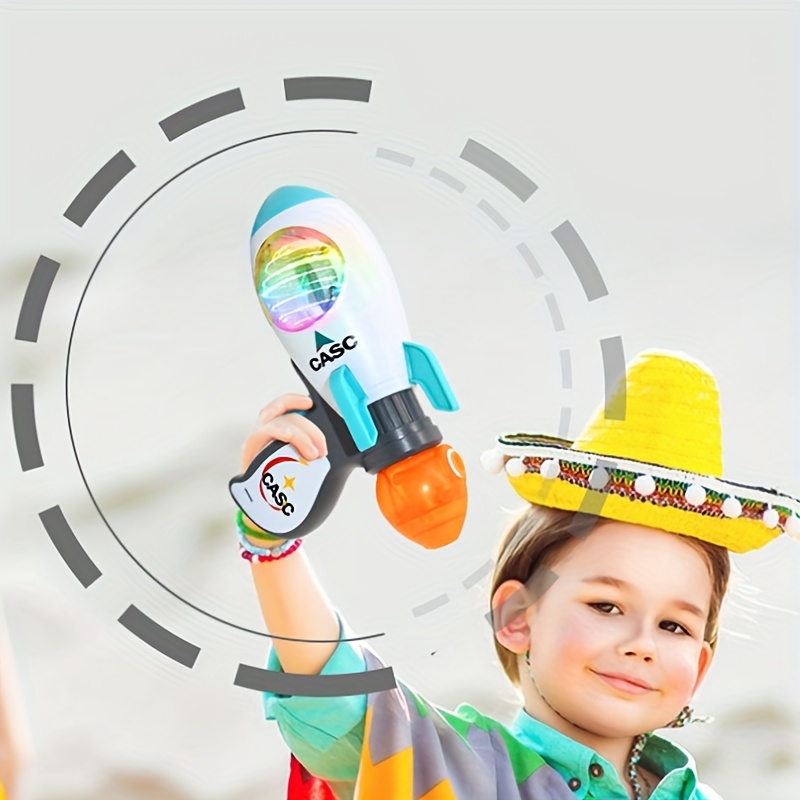 Pistolet électrique son et lumière pour enfants, jouet rotatif, projection  colorée, modèle de odoren plastique, jouets d'extérieur pour enfants
