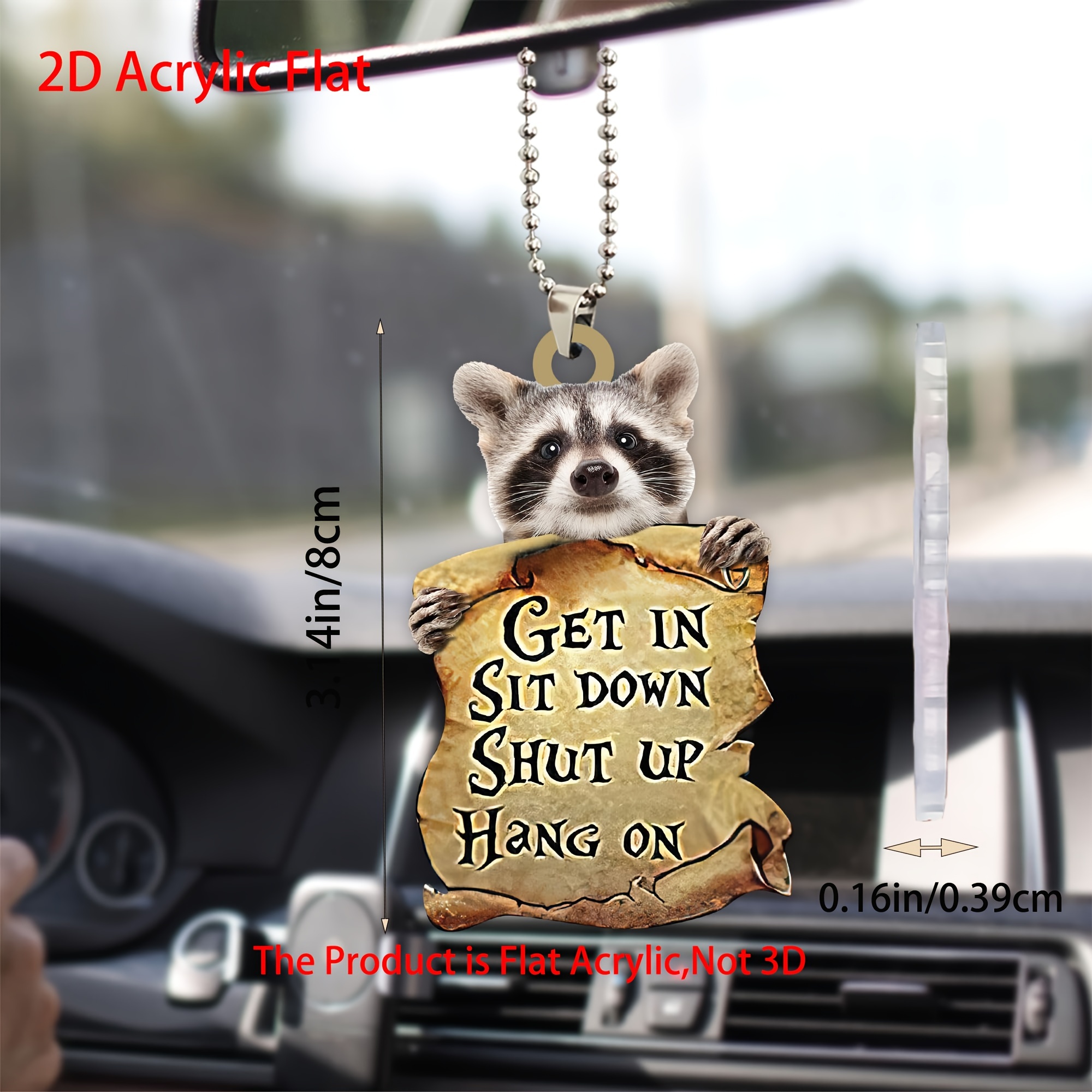 Shih Tzu 2d Flat Car Ornament & Wood Beads, Shih Tzu Sleeping In Angel Wing Beaded  Rear View Mirror Accessories, Rearview Hanging Charm, Christmas Tre