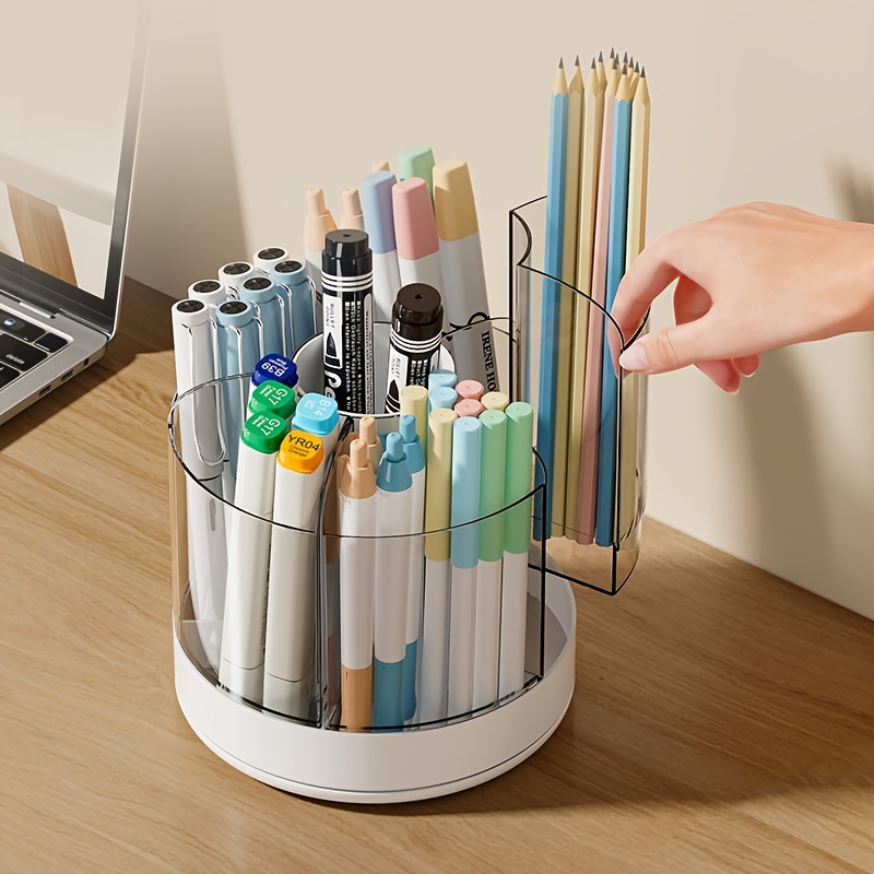 Large Capacity Cute Pen Holder Desk Accessories Pencil - Temu