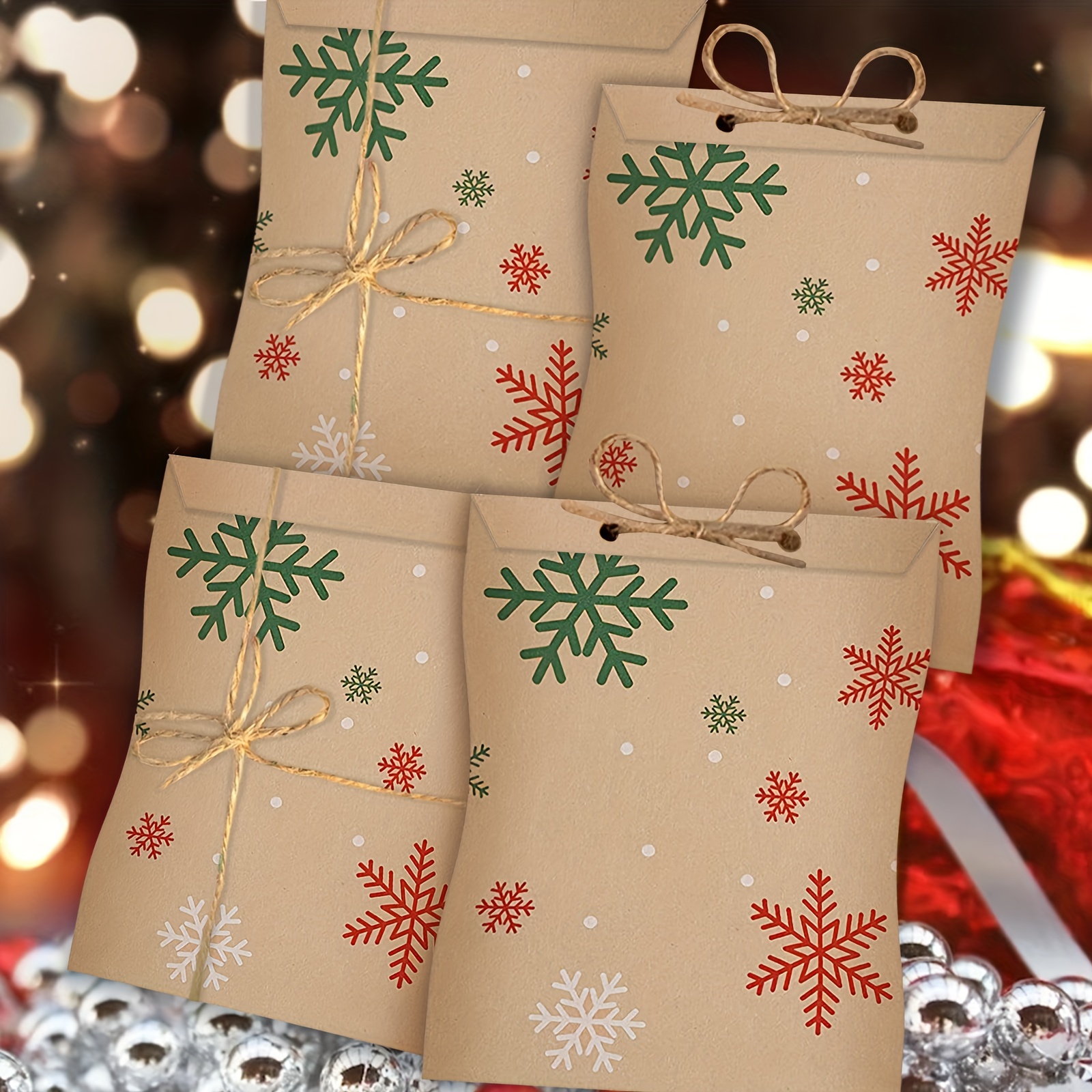 Newpop 50 piezas bolsas papel kraft cumpleaños infantil para niños con 84  pegatinas, bolsa de regalo Marrones para dulces embalaje, para Navidad