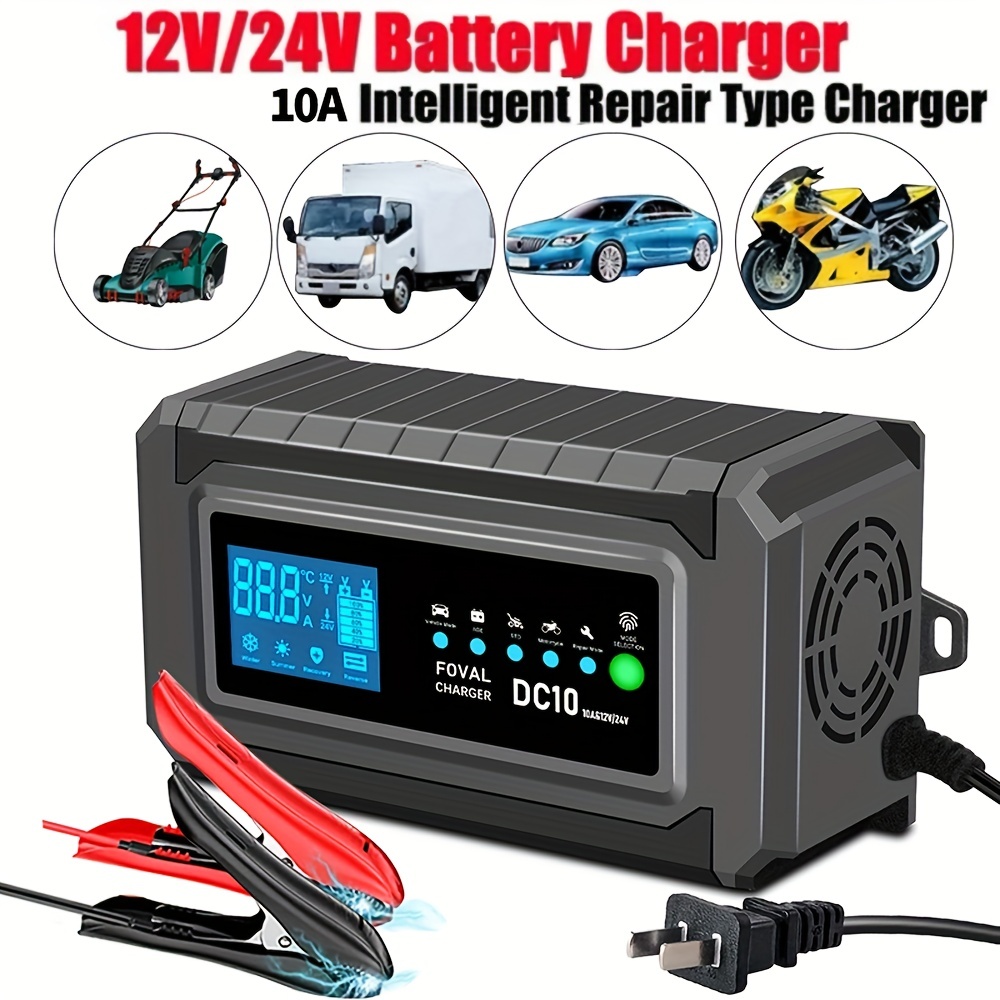 7 stage Automatic Battery Charger 12v 10a 24v 5a Car Charger - Temu