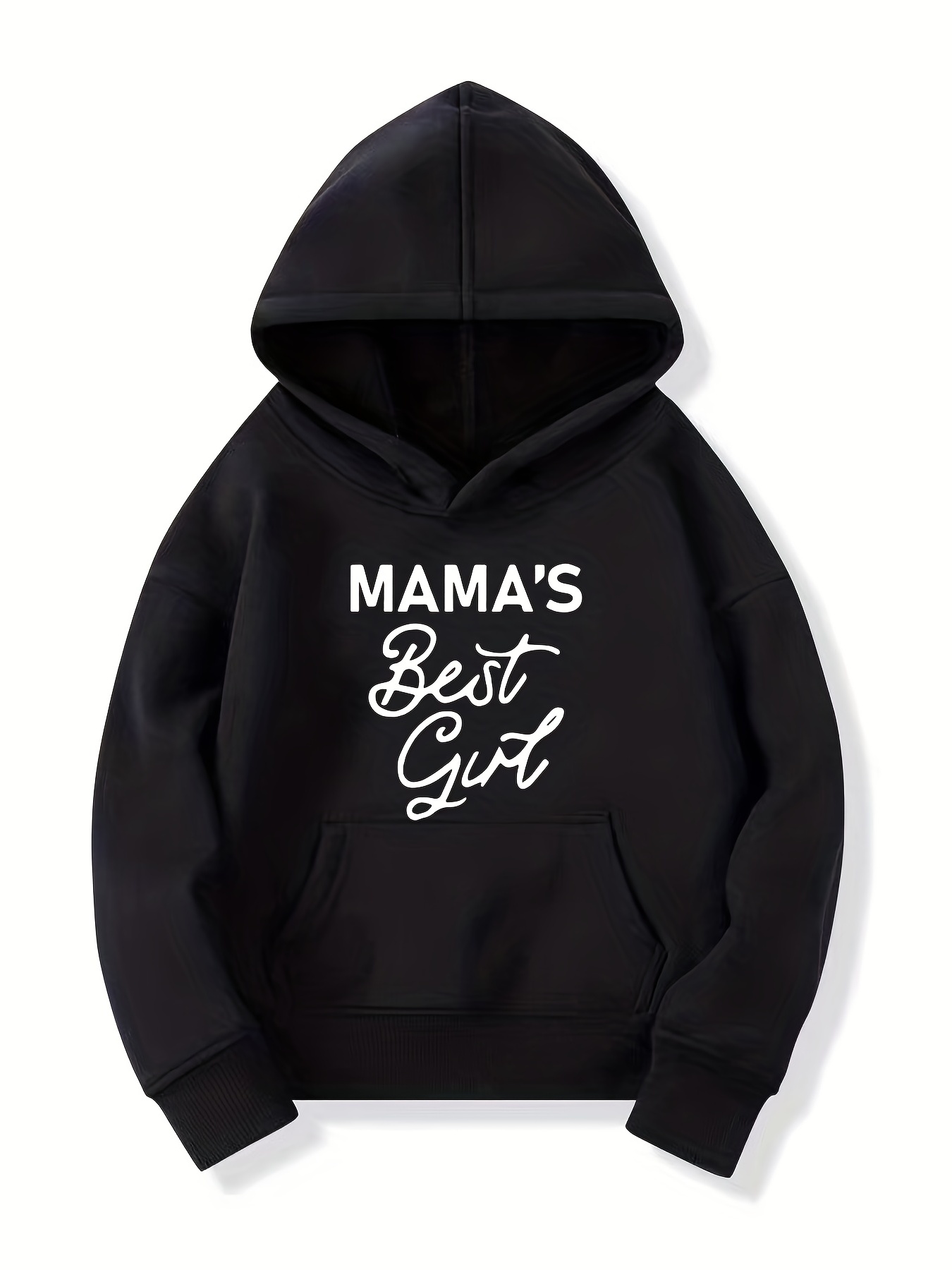 Mama s Best Girl Letter Print Boys Casual Pullover Long Temu