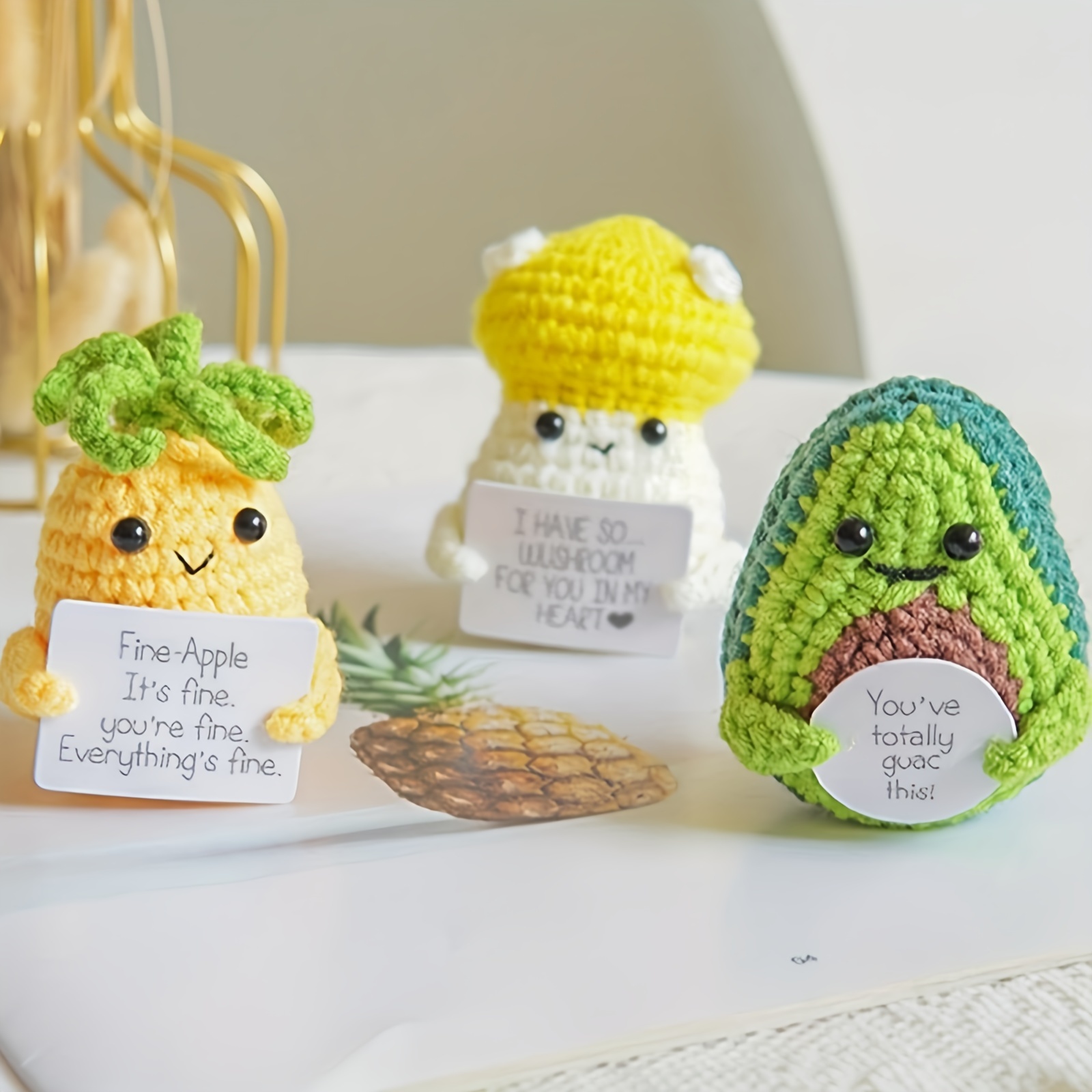 Handmade Positive Potato, Emotional Support Pickle Potato, Soft Wool  Knitted Toy Decoration Cute Thank You Gift For Birthday Coworker Party  Favor - Arts, Crafts & Sewing - Temu