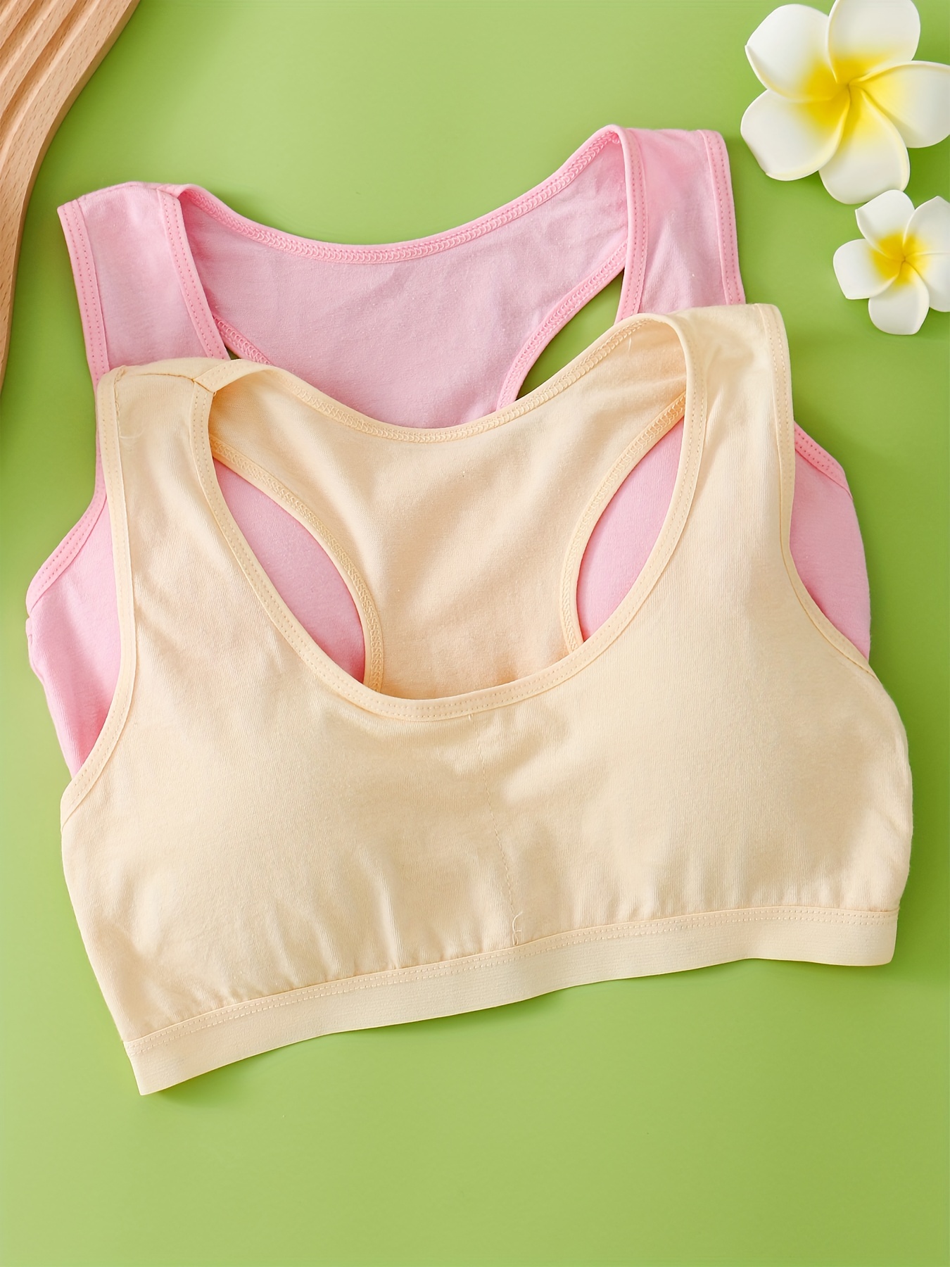 Girls Camisole Bras Breathable Multiple Colors Comfy Soft - Temu
