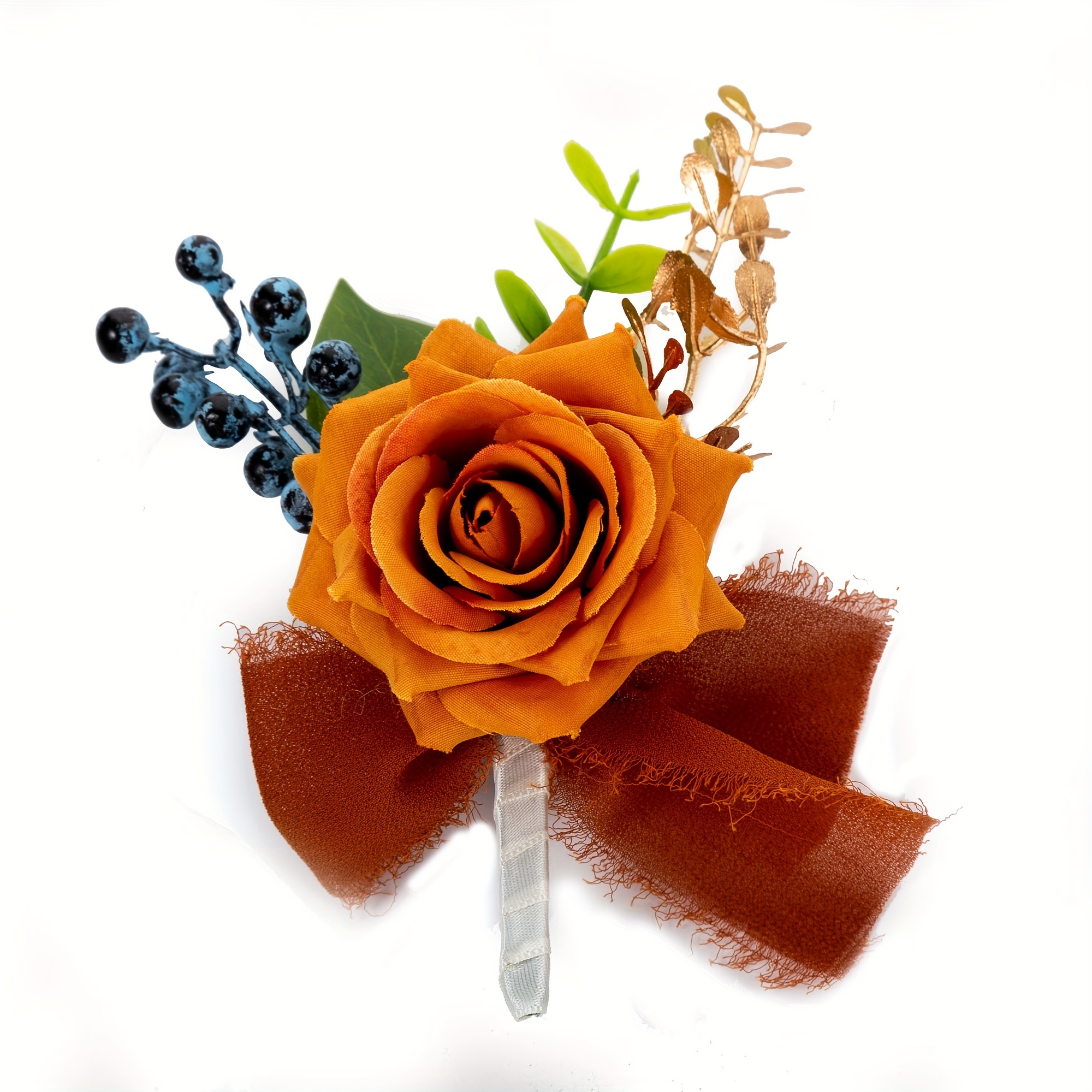 Burnt Corsage Or Boutonniere Prom Artificial - Temu