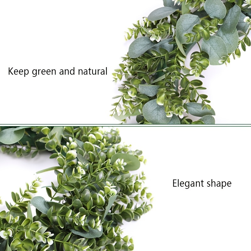 Artificial Boxwood Wreaths For Front Door Home Decor Green - Temu