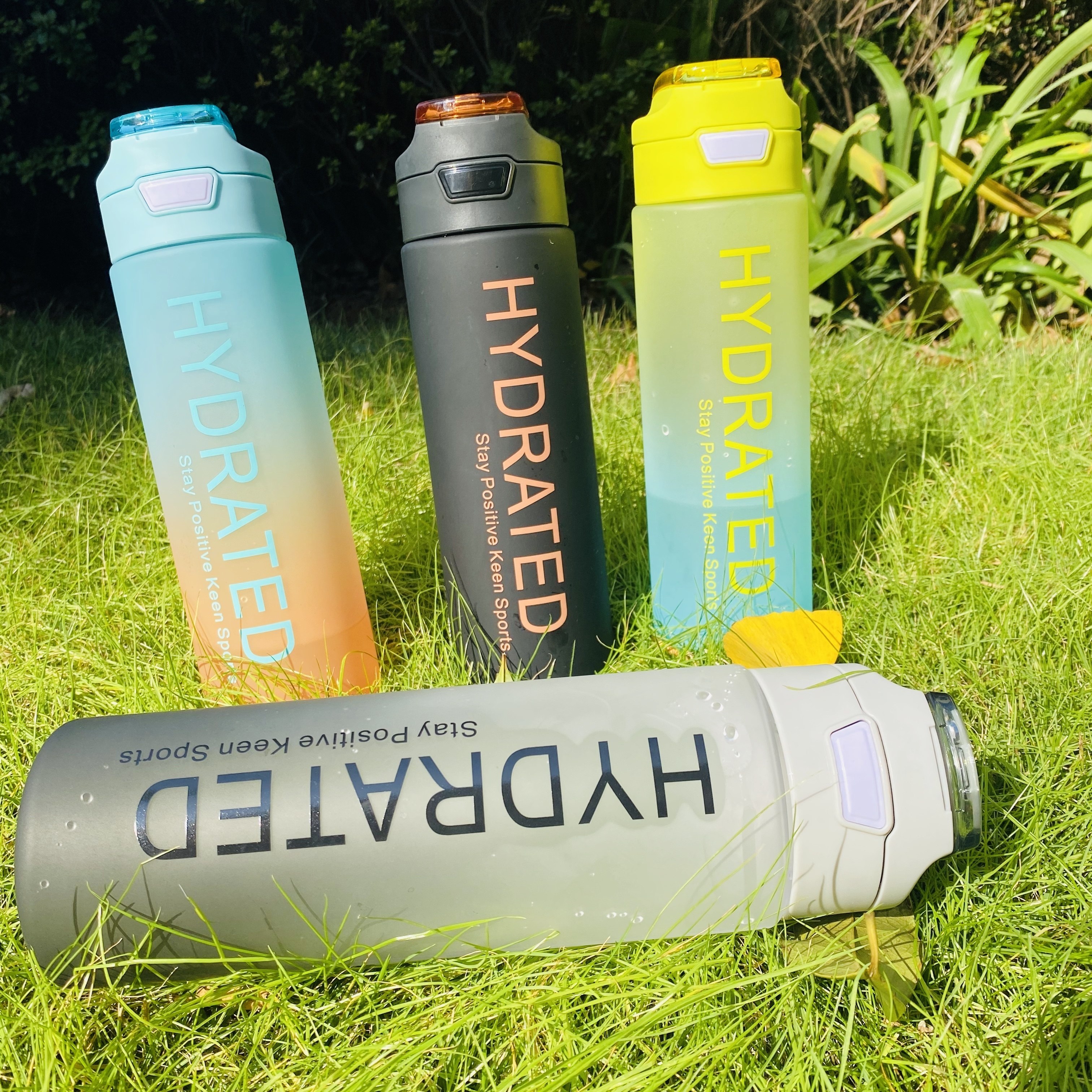 1L Water Bottle with Straw & Time Markings, Sports Water Bottle Leakproof  BPA Train Drinking Bottle for Gym Sport Outdoors