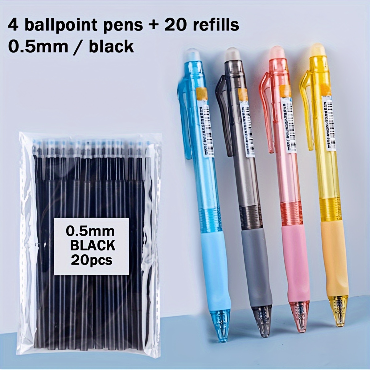Recharges universelles pour stylo bille. bleu