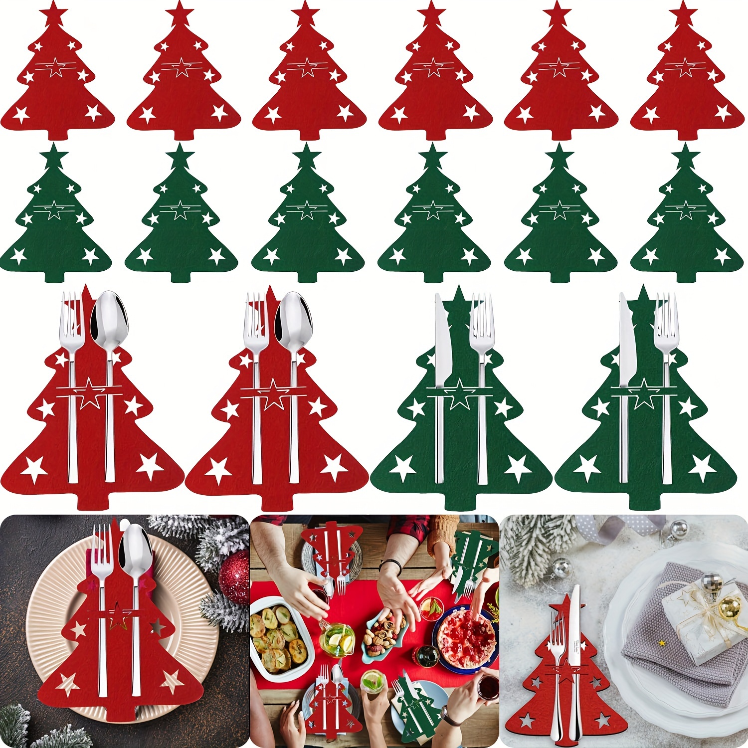 3pcs Gnomos Porta Cubiertos Bolsillos Cubiertos Navidad - Temu Chile