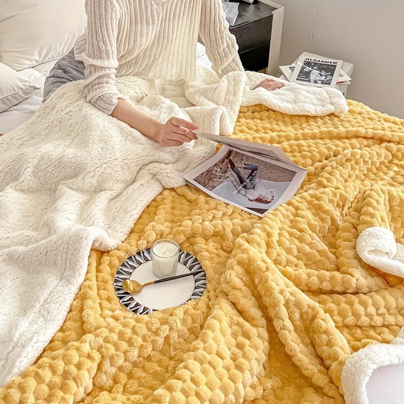 Light Luxury Pure Thickened Lunch Break Blanket Sofa Throw Temu