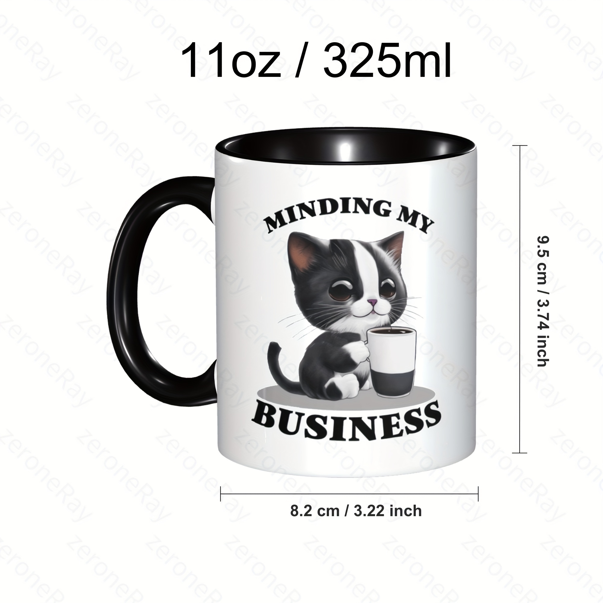 Funny Kitten Coffee Mug Ceramic Coffee Cups Cute Kawaii Cat - Temu
