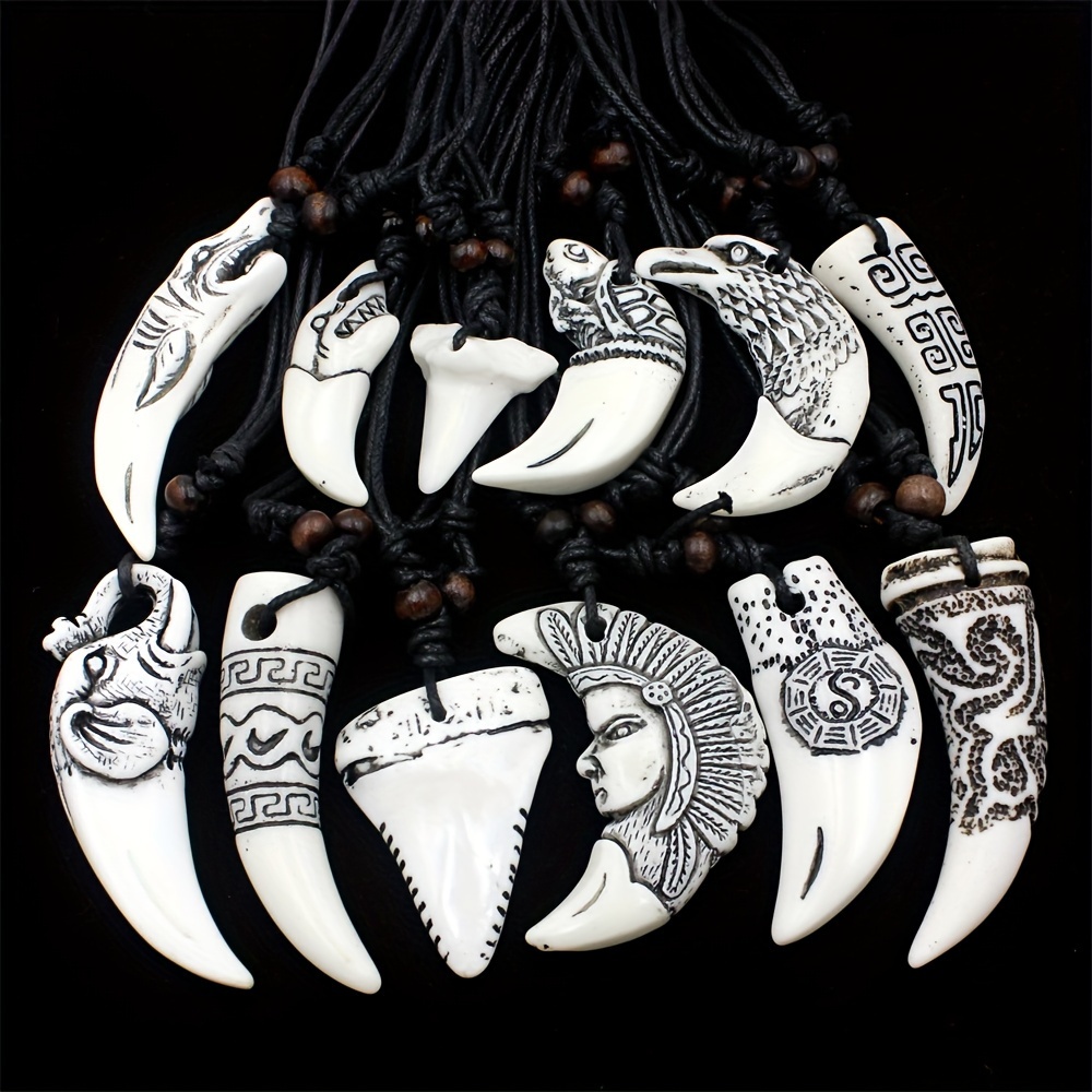 Tribal Tooth Necklace - Temu