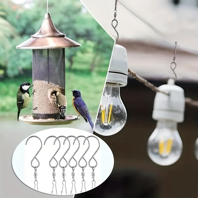 8pcs, Swivel Hooks Clips, For Hanging Wind Spinners, Wind Chimes, Bird  Feeder, Crystal Twisters, Home Decor, Room Decor, For Birthday Party Decor,  Wed