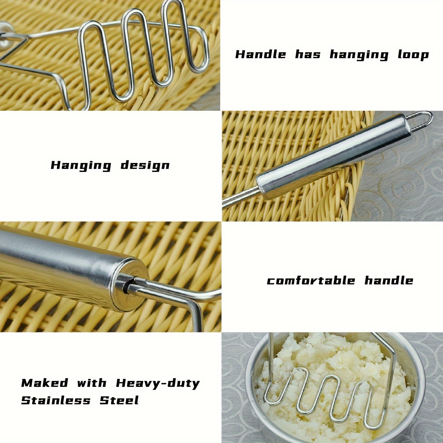 Mashed Potatoes Masher Stainless Steel Mashed Potatoes Tool Heavy