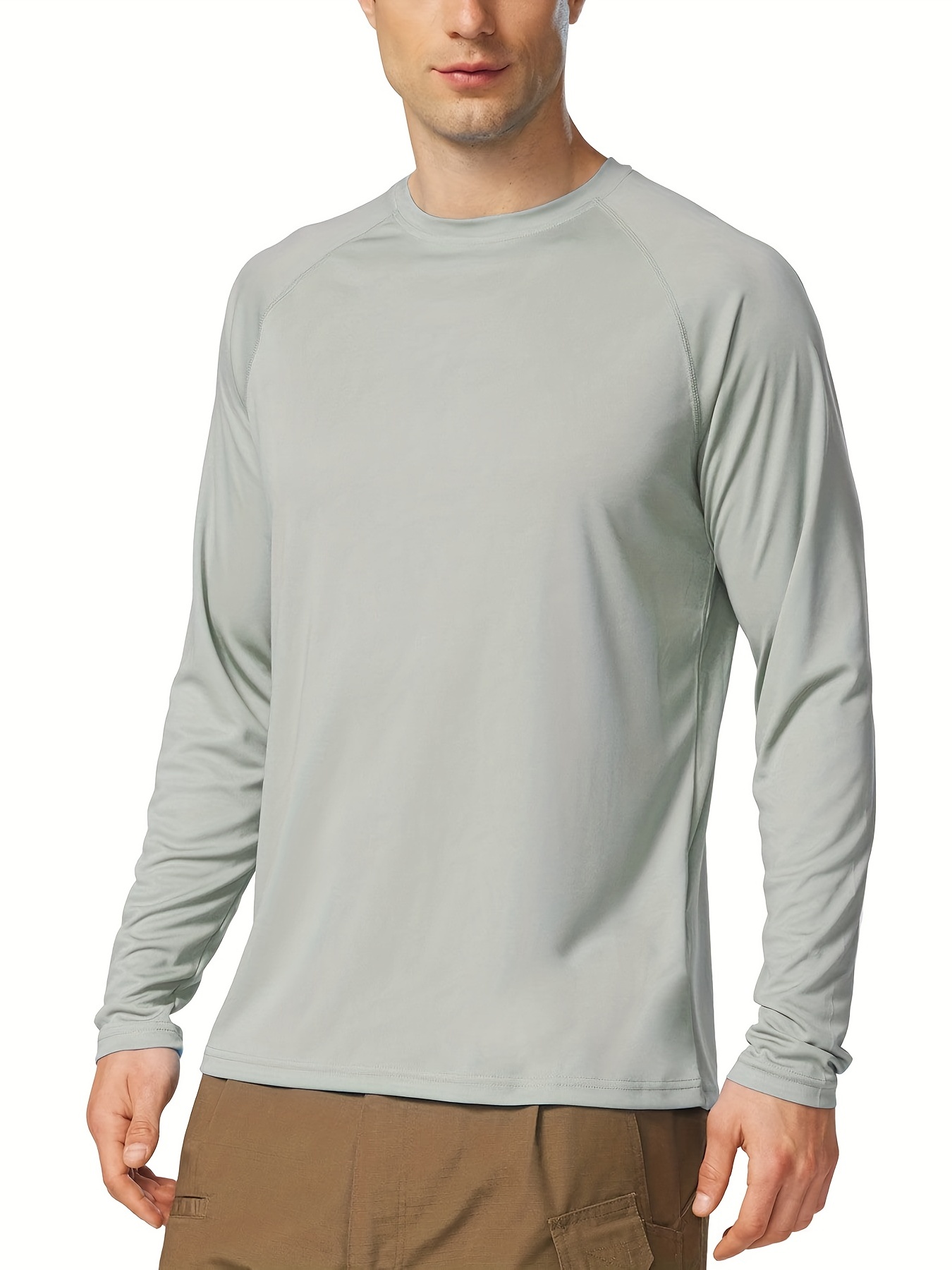Men's Sun Protection Shirt: Quick-Dry, UPF 50+, Long-Sleeve Rash Guard For  Fishing, Running, And Hiking