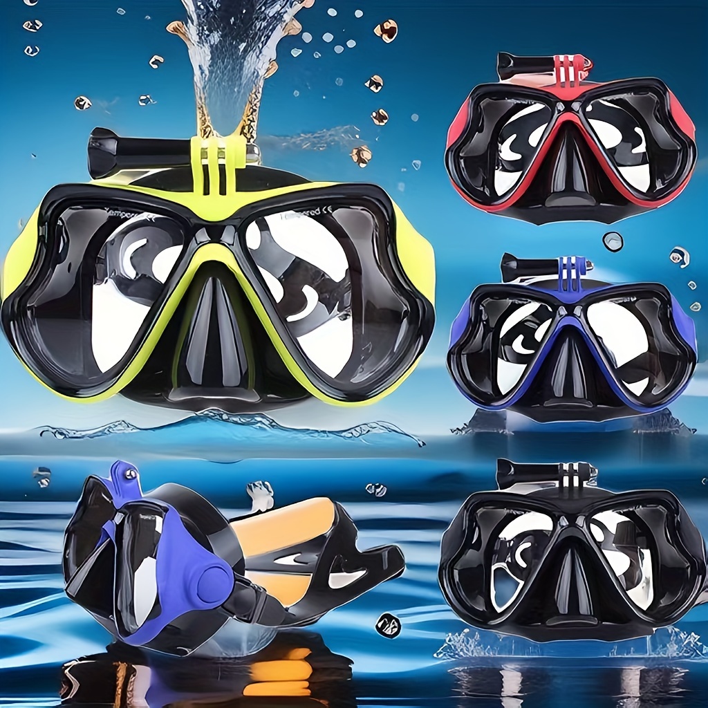Máscara de snorkel con soporte para cámara, tamaño pequeño/mediano, extra  largo, 6ª generación Vyu360