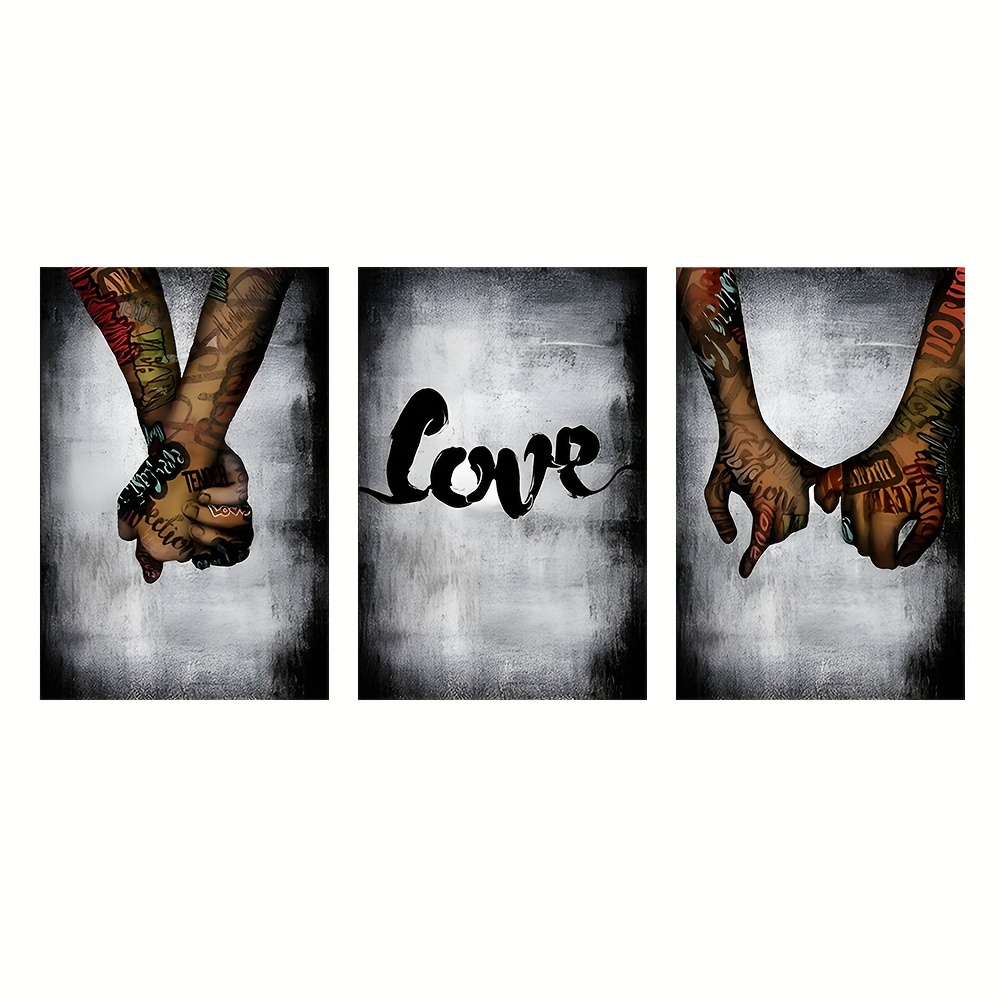 Graffiti Love Hand In Hand Wall Art Print Painting Wall Art - Temu