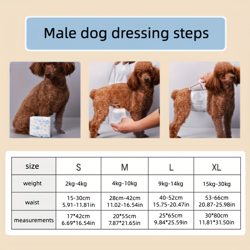 Pañales absorbentes para perros machos, bandas para el vientre para perros  machos con protección contra fugas, micción excitable, incontinencia o