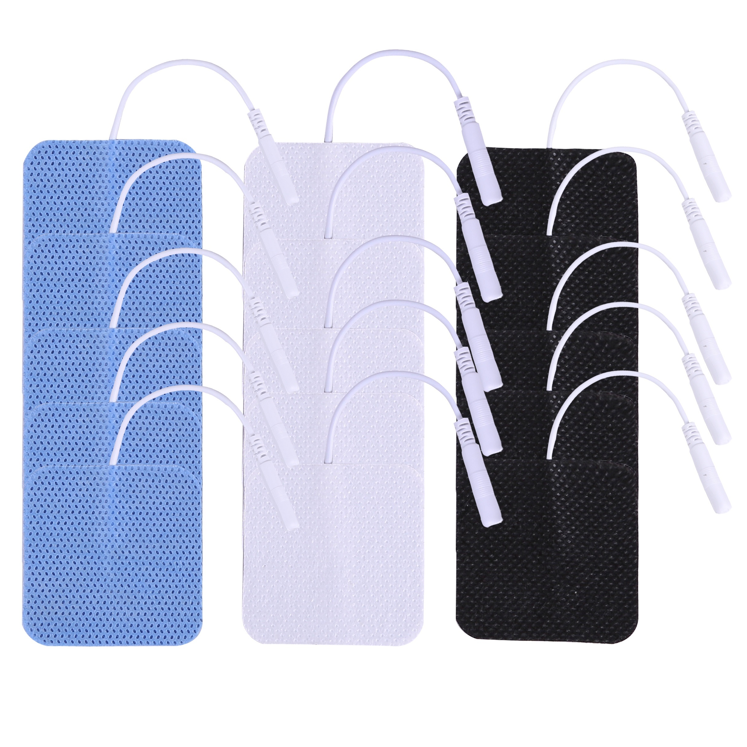 2PCS Long Life Pad Electrode Massage Pads Cable for Digital Tens