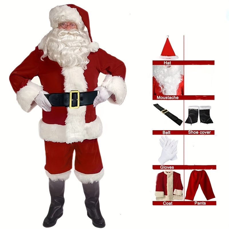 Costume Di Natale, Costume Cosplay Festivo Di Velluto Dorato Da Babbo  Natale - Temu Switzerland