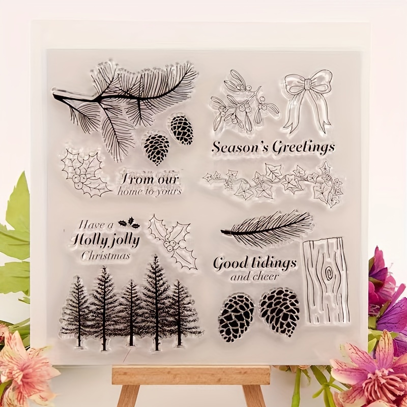 Rubber Transparent Stamp Set perfect For Holiday Card Making - Temu