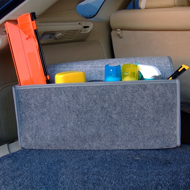 Flexible Felt Car Bag Storage Box Folding Car Storage Box Non-slip  Fireproof Car Trunk Storage Box Suitable For Most Models - Temu