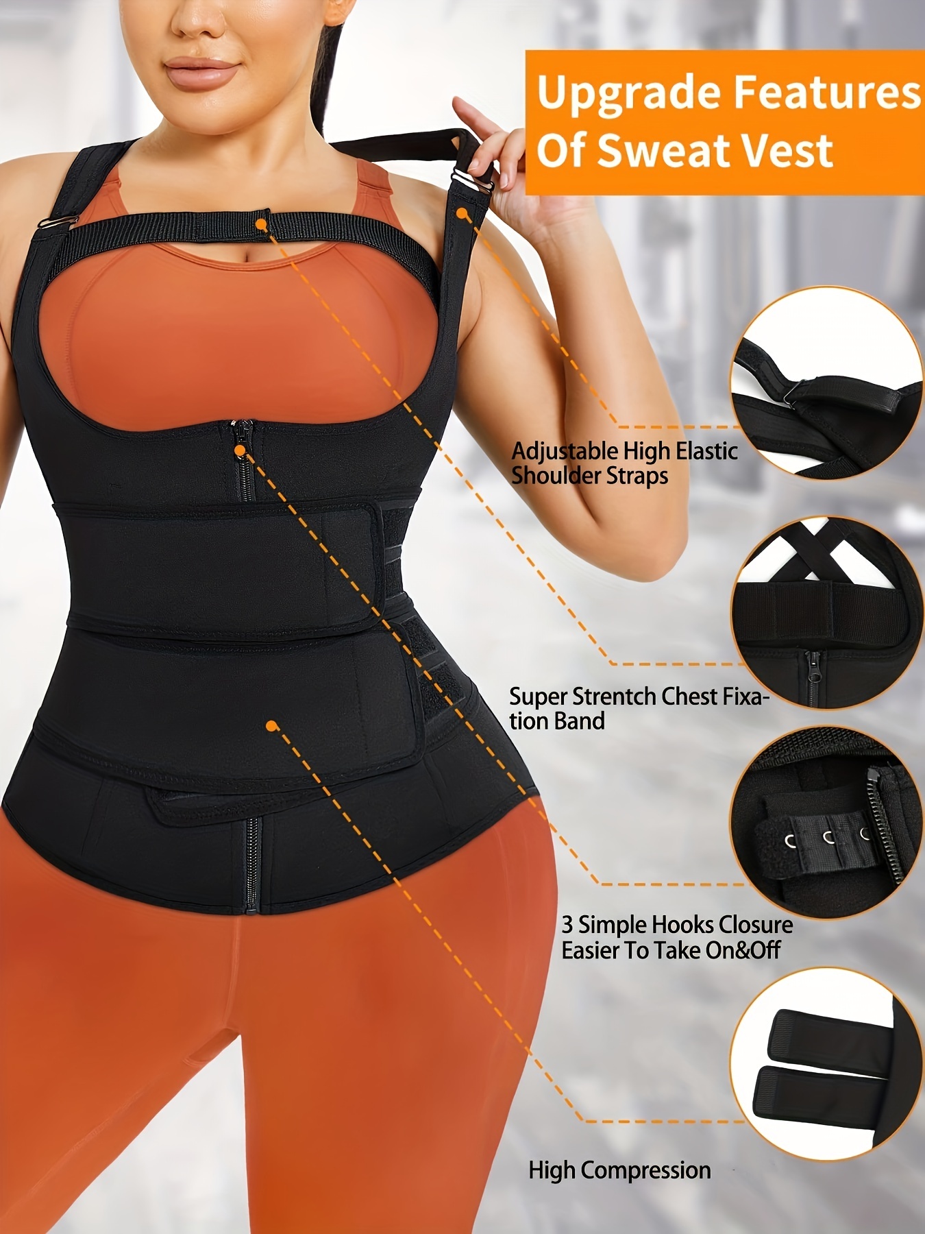 Women Sweat Sauna Shaper Slimming Sports Vest Tank Top for Weight Loss  Shapewear