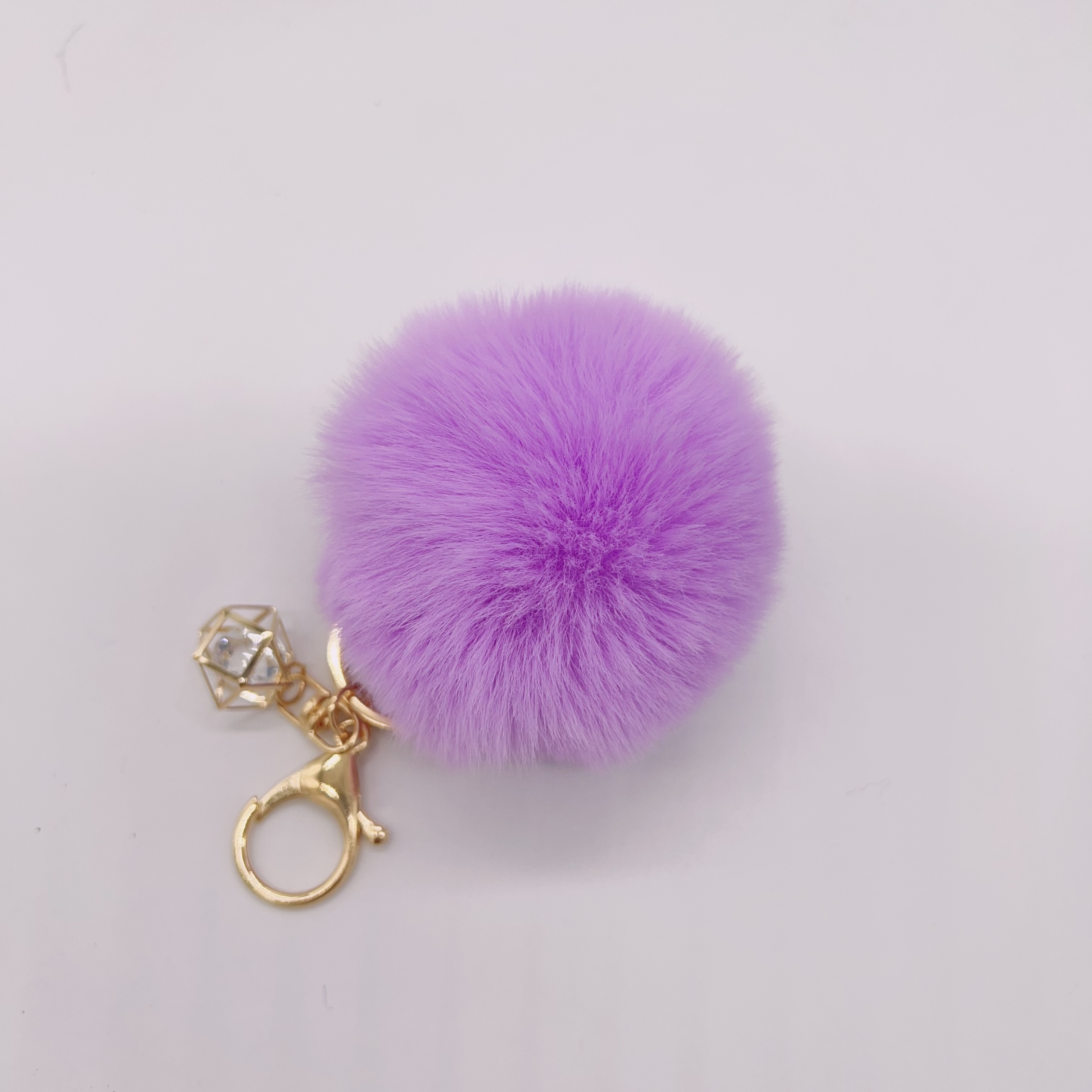 Rabbit Ears Fur Ball Keyring For Men Fluffy Fur Ball - Temu