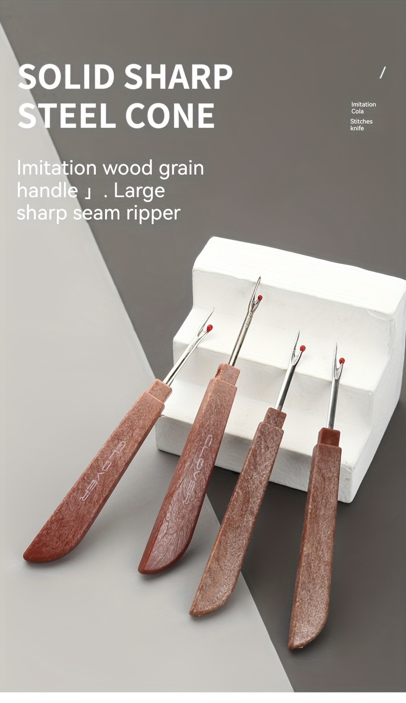 4 Pcs Plastic Steel Seam Ripper Stitch Picker Thread Cutter Sewing Tool 