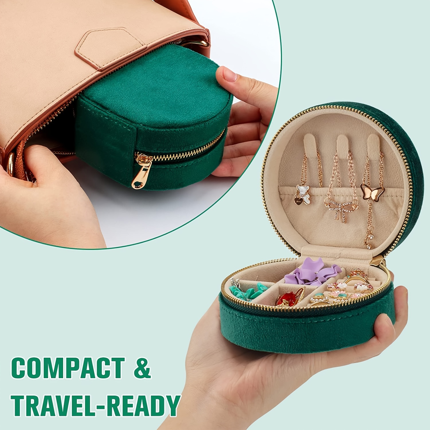 Travel Jewelry Box Velvet Mini Jewelry Organizer Small - Temu