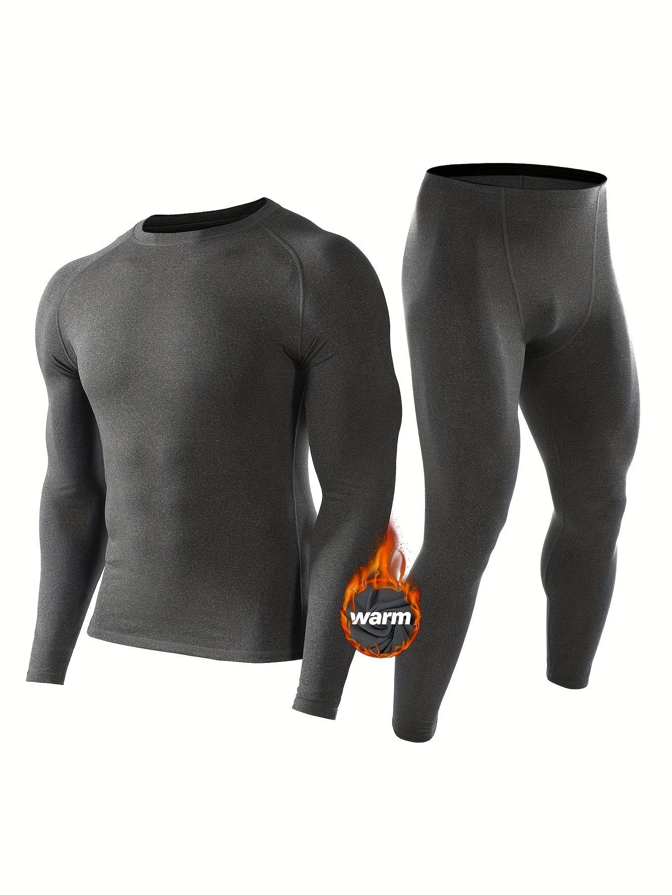 Men's Thermal Pants Tight Compression Fleeced Base Layer Men - Temu