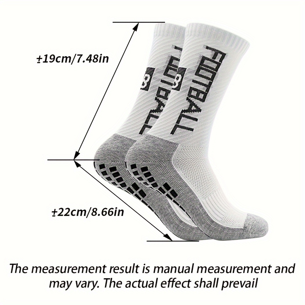 4 Pairs Non Slip Soccer Socks Breathable Crew Socks