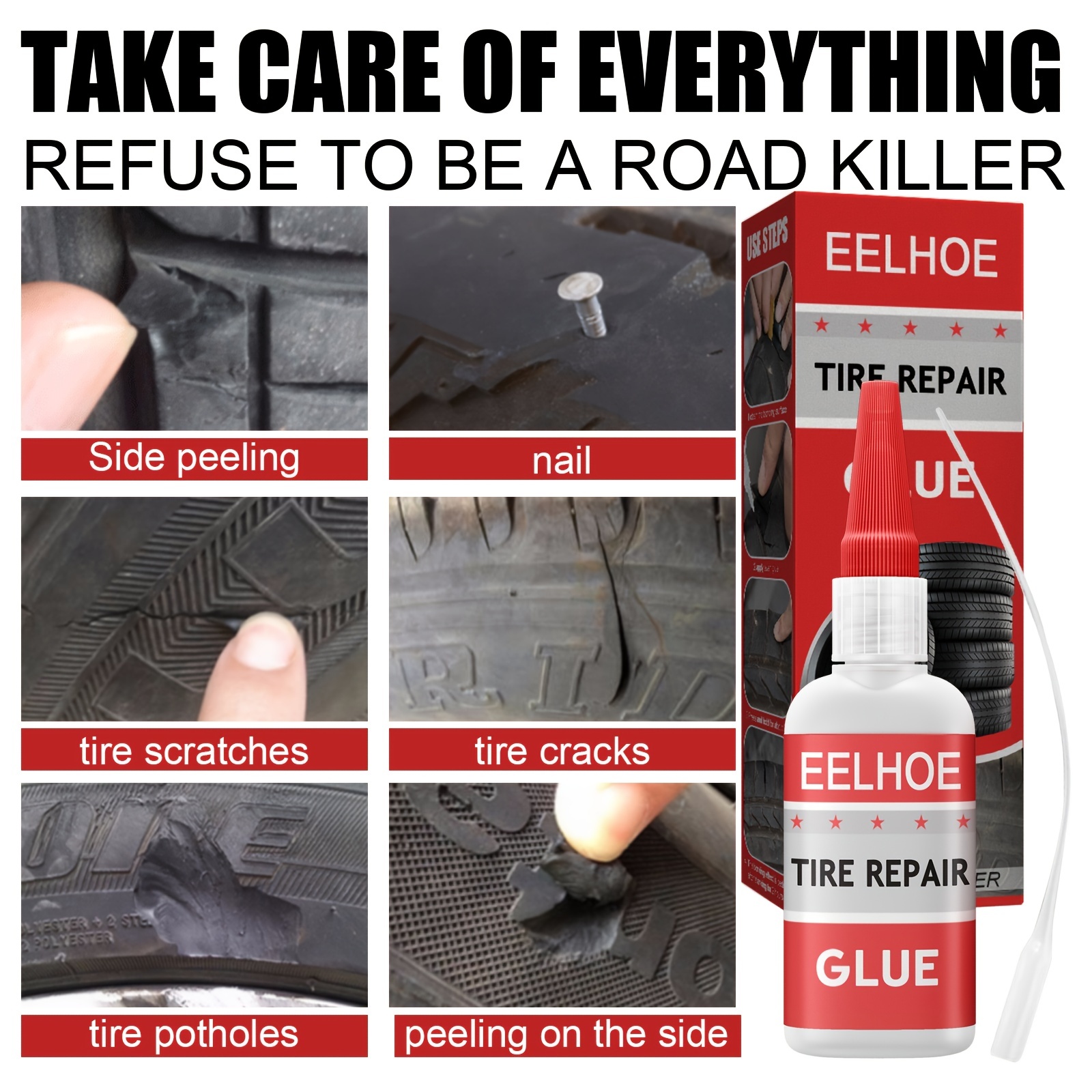  PULME Tire Repair Glue, Rubber Cement Tire Repair, Tire  Puncture Repair Tube, Rubber Tire Fix Glue, Quick Dry Puncture Glue for  Car, Bike, Motorcycle and Buses : Automotive