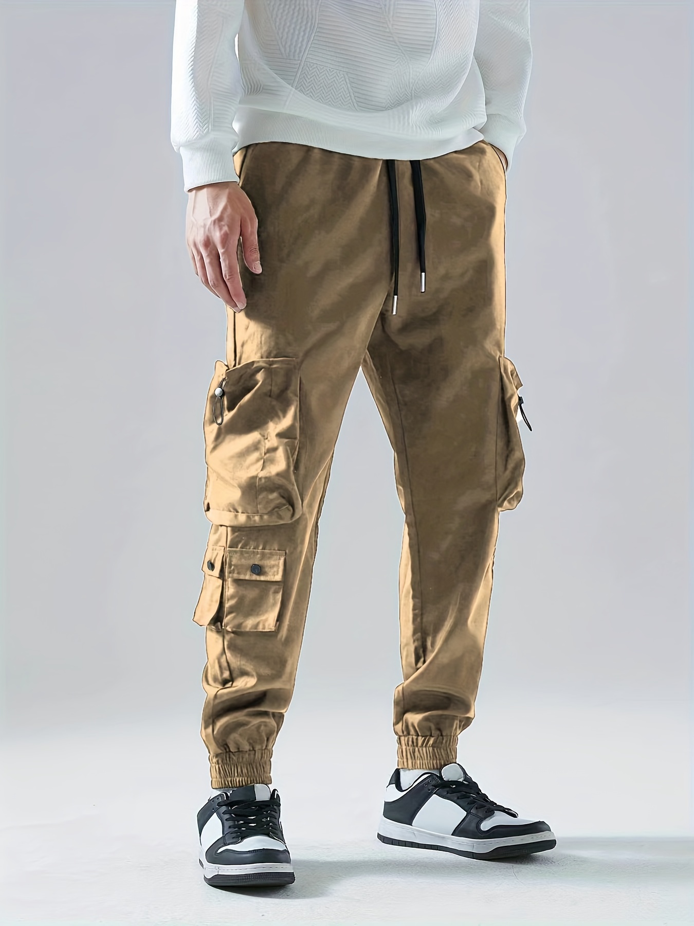 Men's Drawstring Cargo Pants: Breathable Comfort Casual - Temu