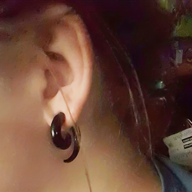 2 Pairs Acrylic Spiral Snail Ear Plugs Set