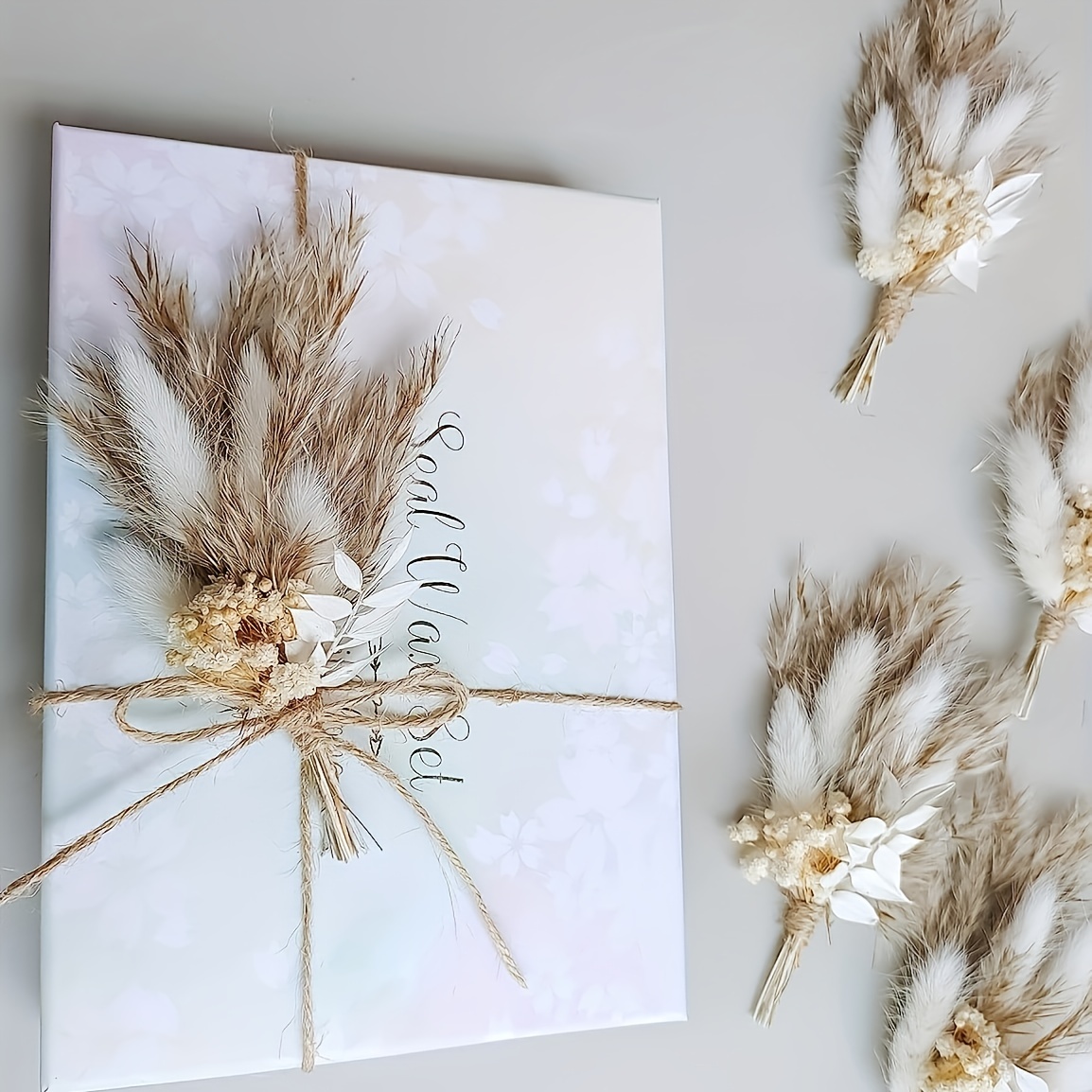 Mini Dried Flower Bouquet Boho Wedding Decor Dry Pampas - Temu