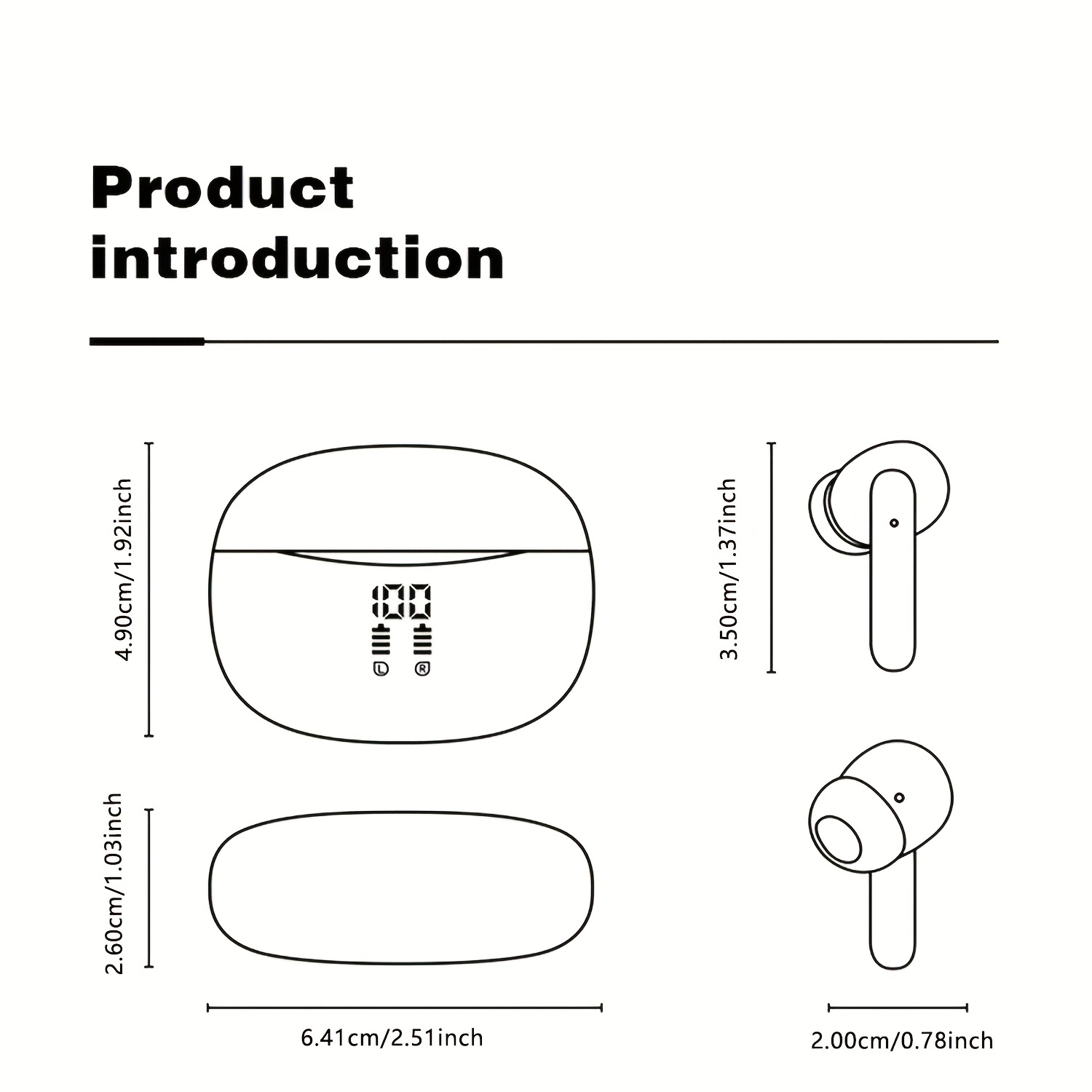 Wireless Earphones, Wireleess 5.3, 13mm Speaker, 30 Hours Of Playback Time, Suitable For IPhone And Android, For Gaming, Business, And Sports With Mi_voghion.com