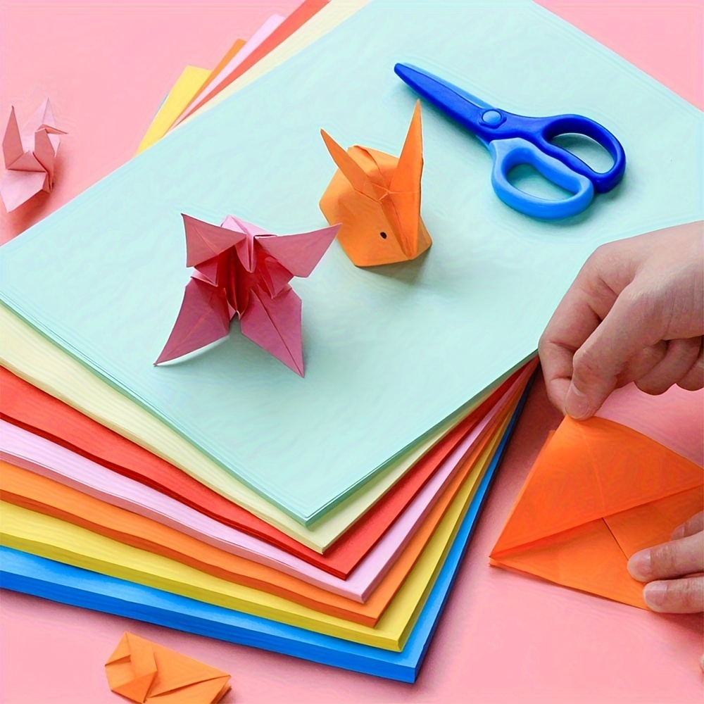 100 Sheets 10 Color Color Paper A4 Printer Paper Copy Paper Stationery  Paper Multi-purpose Color Printer Paper Handmade DIY Origami 8.3