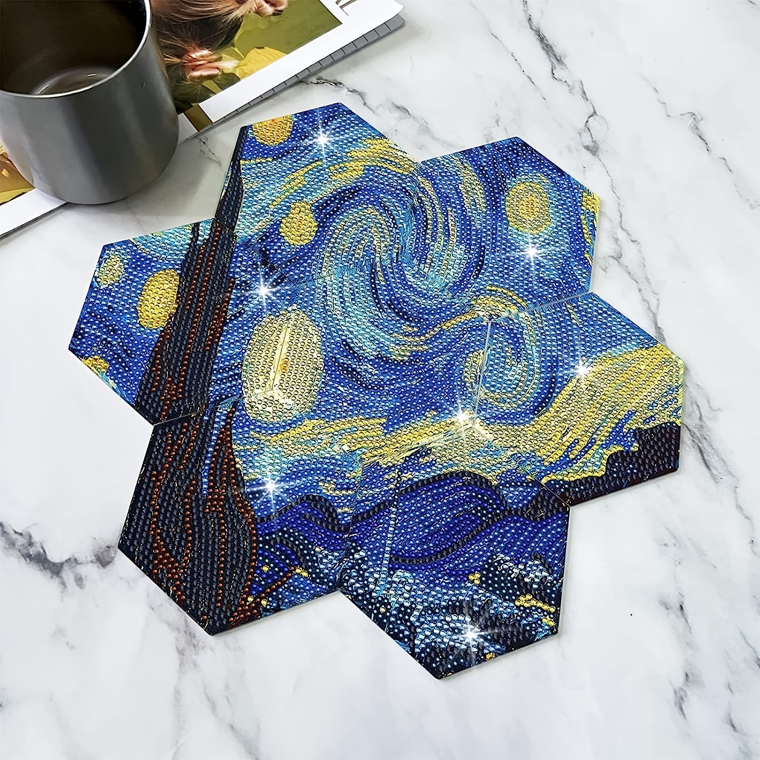  CEOVR Stitch Diamond Painting Kits for Adults, Starry