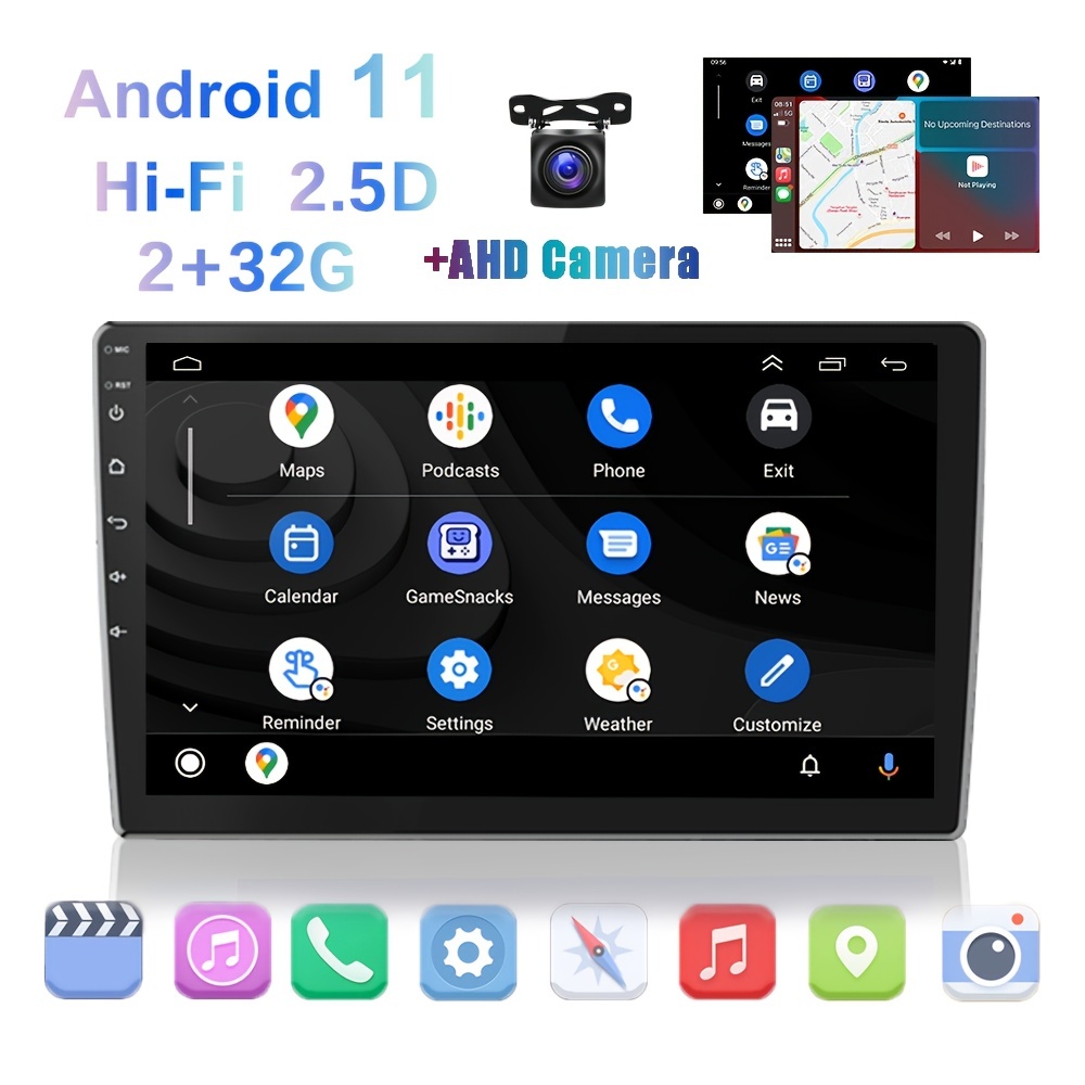 2+64gb Single Din Android 12 Car Stereo Touchscreen With - Temu