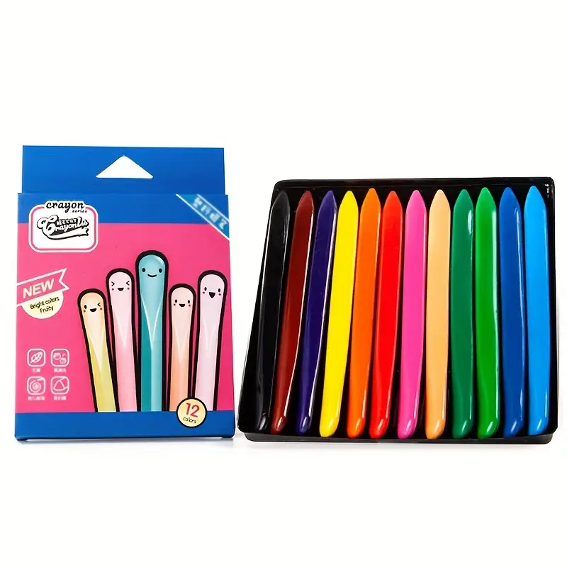 12/24/36 Colors Triangle Crayons Safe Non toxic Coloring - Temu